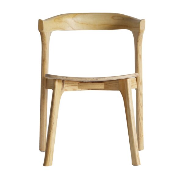 Scaun dining bej natur din lemn si MDF Kuta - imagine 2