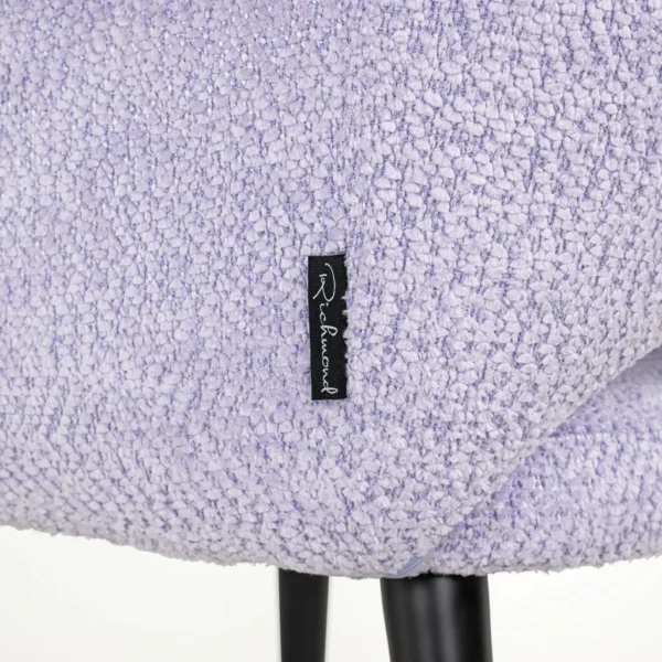 Scaun dining din tesatura texturata lavanda Giovanna - imagine 5