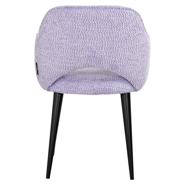 Scaun dining din tesatura texturata lavanda Giovanna - imagine 3