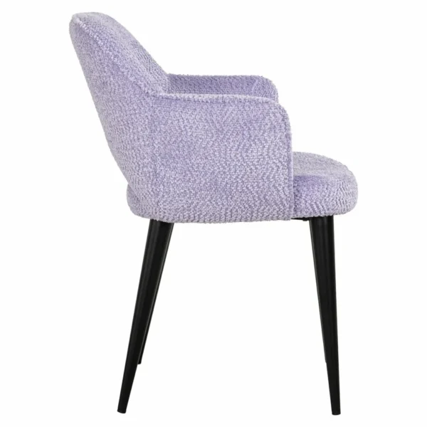 Scaun dining din tesatura texturata lavanda Giovanna - imagine 2