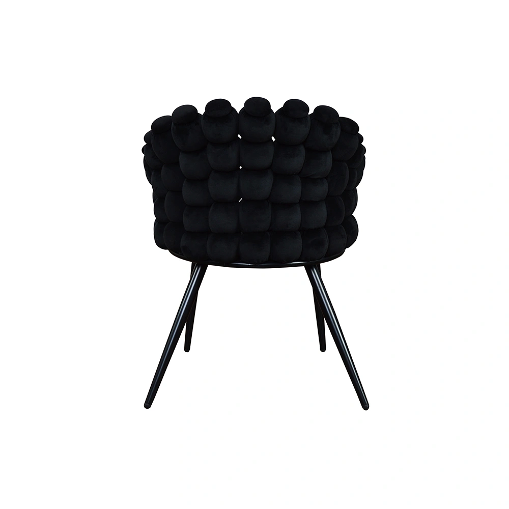 Scaun dining negru/negru din catifea Celestine - imagine 5