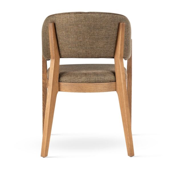 Scaun dining vernil din tesatura si cadru lemn Woody - imagine 4