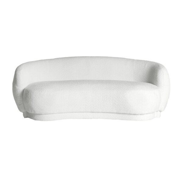 Canapea alba din tesatura boucle Wilthen