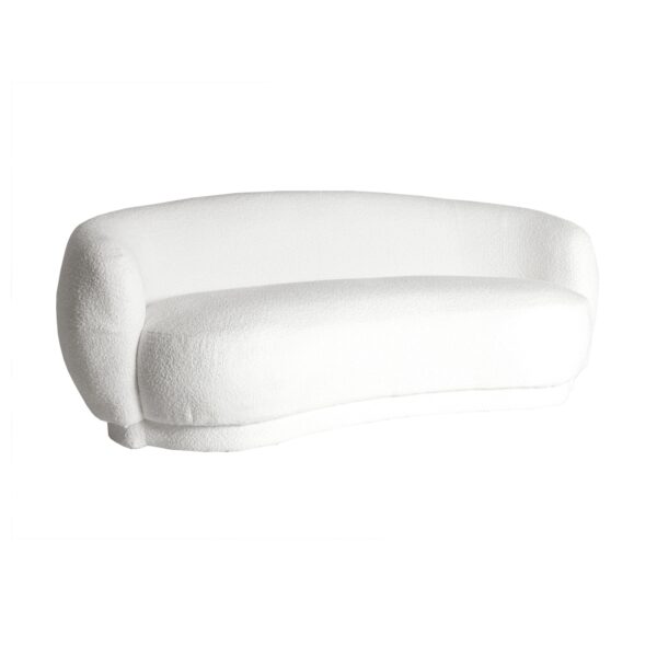 Canapea alba din tesatura boucle Wilthen - imagine 3