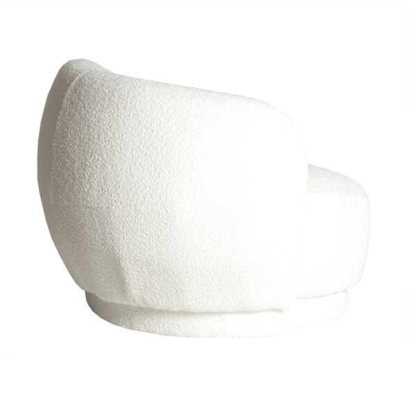 Canapea alba din tesatura boucle Wilthen - imagine 4