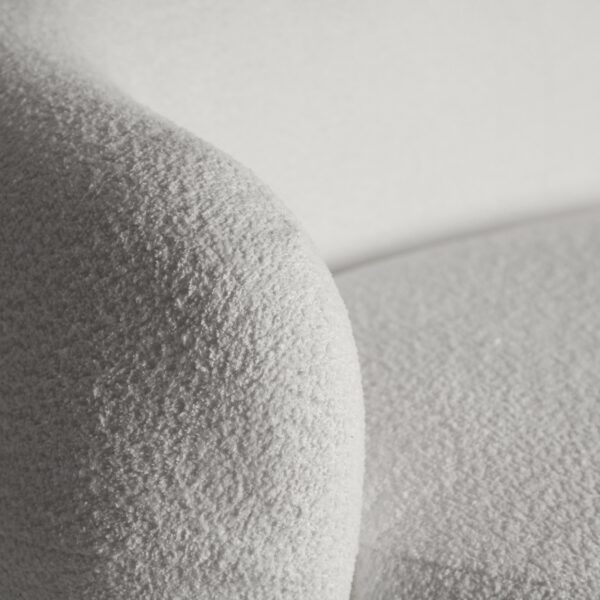 Canapea alba din tesatura boucle Wilthen - imagine 6