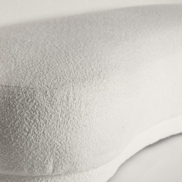 Canapea alba din tesatura boucle Wilthen - imagine 5