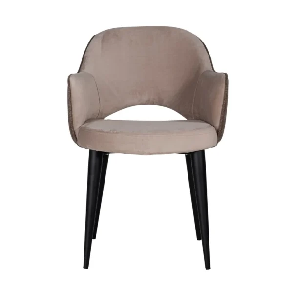Scaun dining maro din catifea si tesatura Giovanna - imagine 2