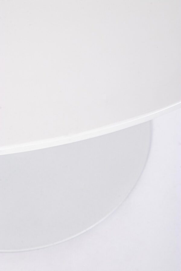 Masa dining rotunda alba din MDF si otel Ø120 Bloom - imagine 3