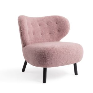 Fotoliu roz din blana ecologica Kita