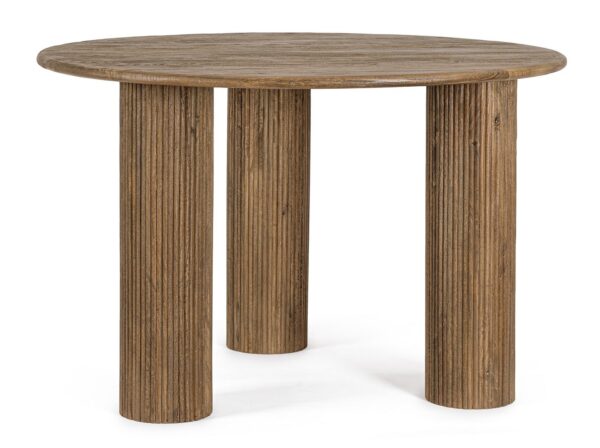 Masa dining rotunda maro din lemn Ø120 Dacca - imagine 3