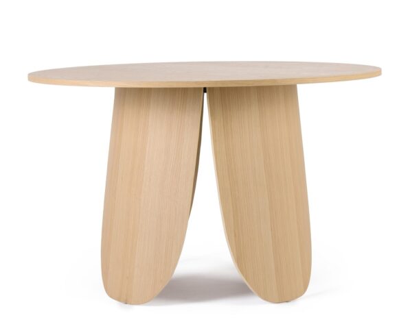 Masa dining rotunda bej natur din MDF Ø120 Jordyn - imagine 4
