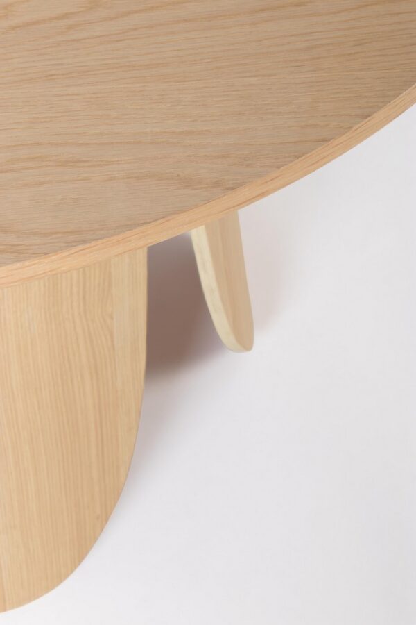 Masa dining rotunda bej natur din MDF Ø120 Jordyn - imagine 5