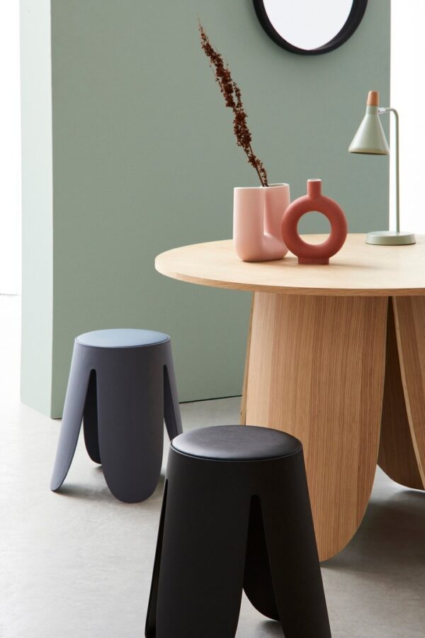 Masa dining rotunda bej natur din MDF Ø120 Jordyn - imagine 3