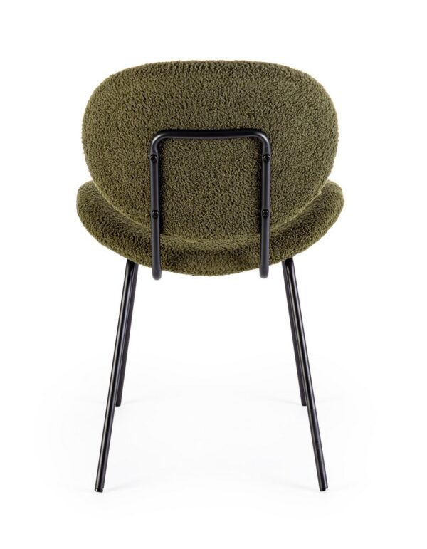 Set 2 scaune dining verzi din tesatura boucle Maddie - imagine 6