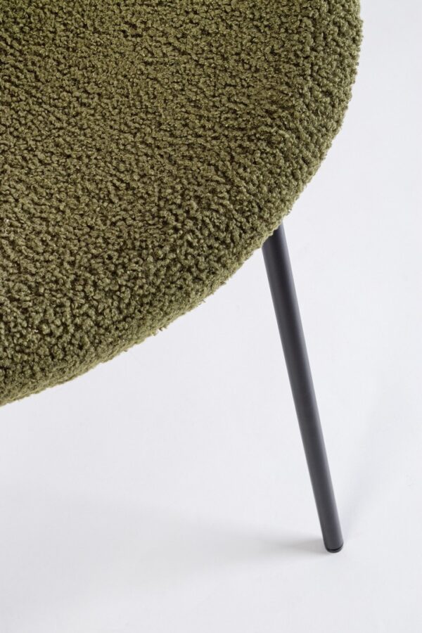 Set 2 scaune dining verzi din tesatura boucle Maddie - imagine 10