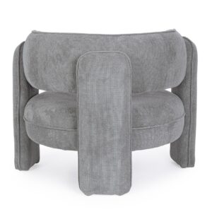 Fotoliu gri din tesatura texturata Aisha