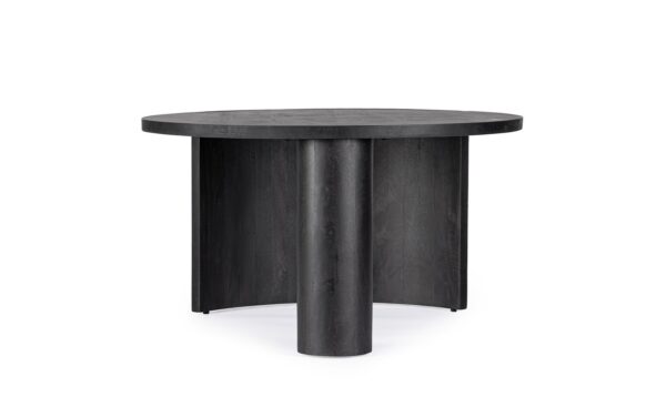 Masa de cafea neagra rotunda din lemn de mango Orissa - imagine 4