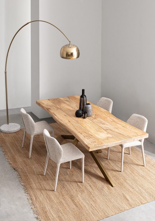 Set 2 scaune dining bej din tesatura Libby - imagine 10