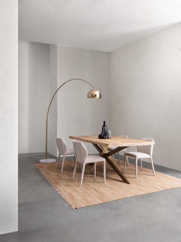Set 2 scaune dining bej din tesatura Libby - imagine 11