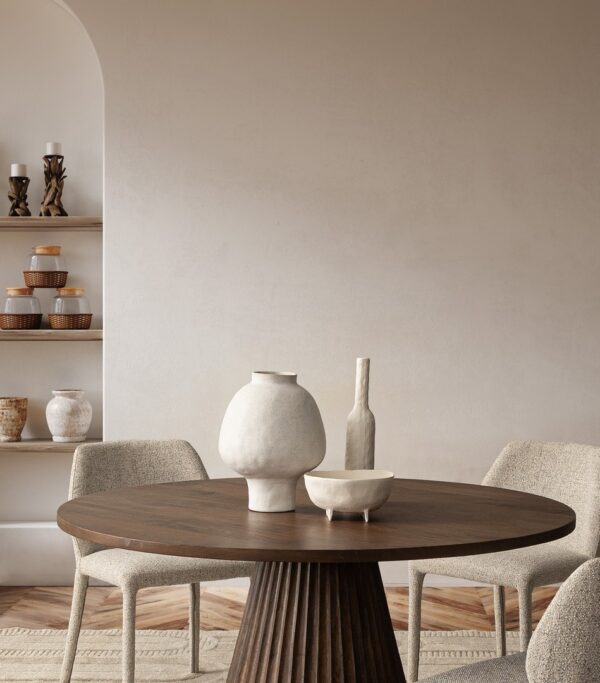 Set 2 scaune dining bej din tesatura Libby - imagine 12