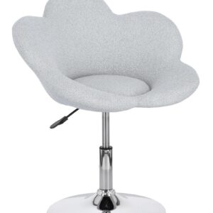 Set 2 scaune reglabile gri din tesatura Fleur Chrome