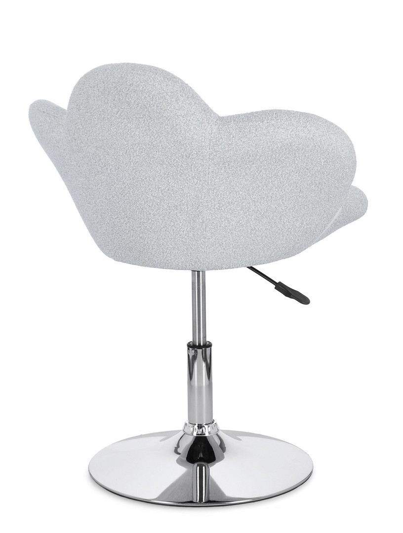 Set 2 scaune reglabile gri din tesatura Fleur Chrome - imagine 3