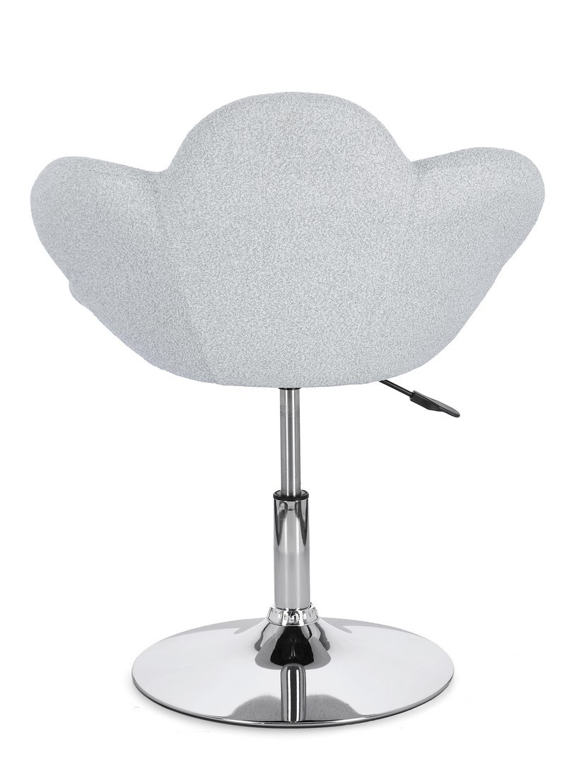 Set 2 scaune reglabile gri din tesatura Fleur Chrome - imagine 4