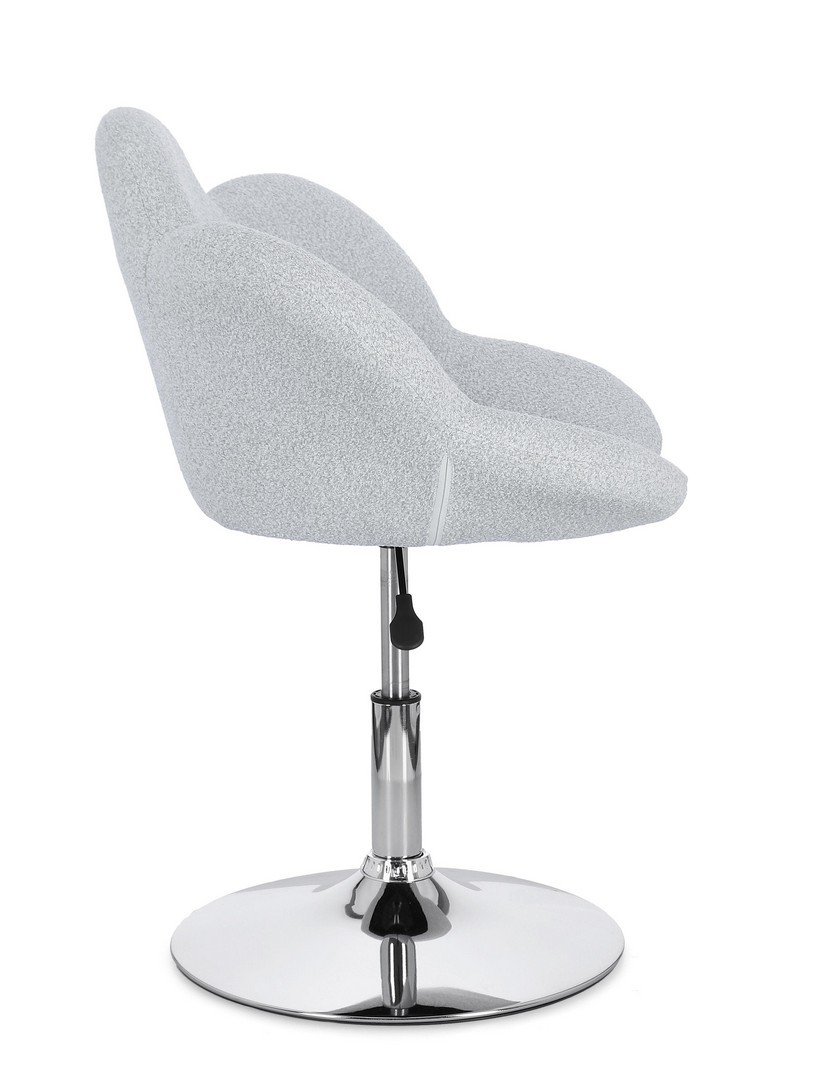 Set 2 scaune reglabile gri din tesatura Fleur Chrome - imagine 5