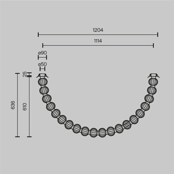 Lustra aurie cu led Amulet MOD555CL-L28G3K - imagine 4