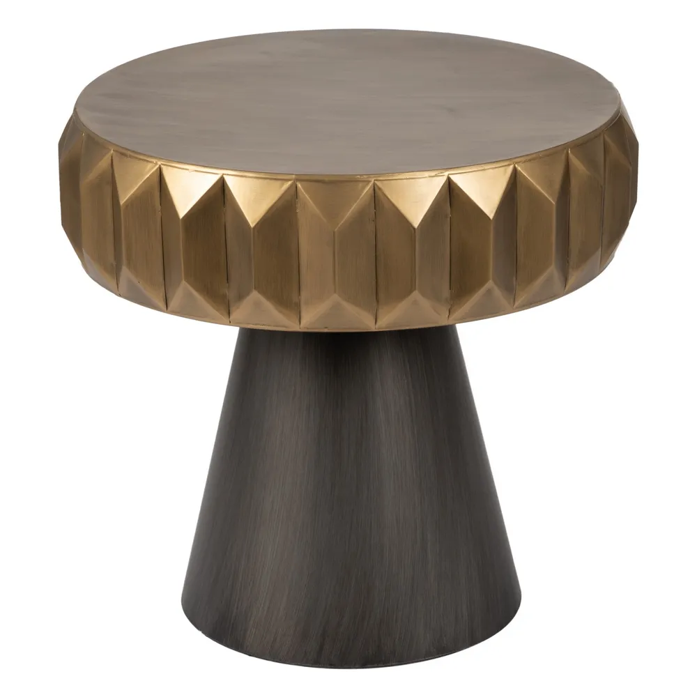 Masa de cafea neagra/aurie din metal Desire Tall