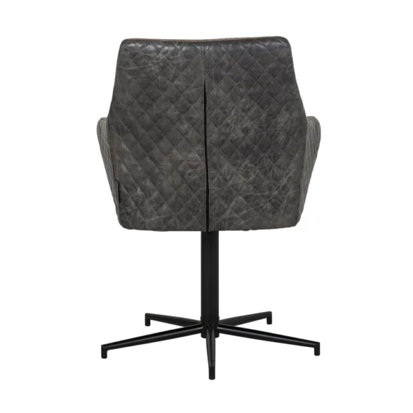 Scaun de birou rotativ maro din tesatura si piele Lucy - imagine 4
