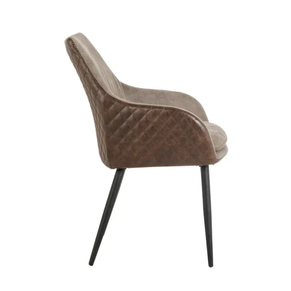 Scaun dining maro din tesatura si piele Chrissy - imagine 3