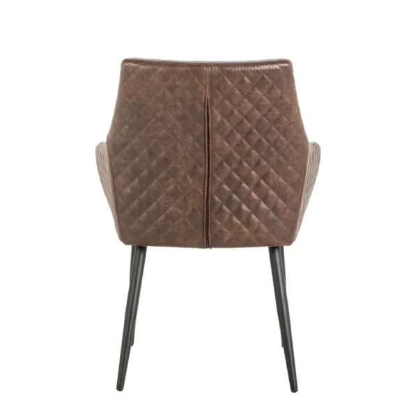 Scaun dining maro din tesatura si piele Chrissy - imagine 4