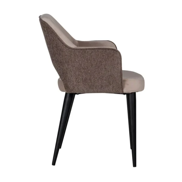 Scaun dining maro din catifea si tesatura Giovanna - imagine 3