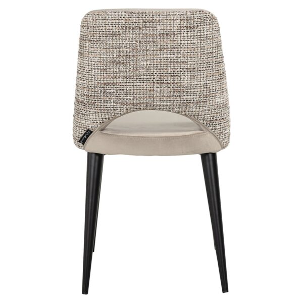 Scaun dining bej din catifea si tesatura Tabitha - imagine 4