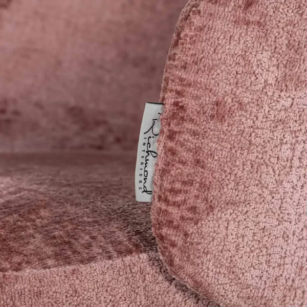 Scaun dining roz din tesatura chenille Amphara - imagine 6