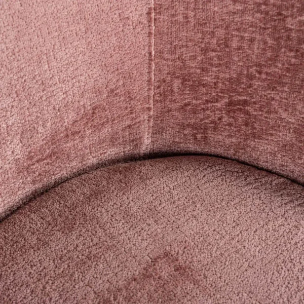 Scaun dining roz din tesatura chenille Amphara - imagine 5