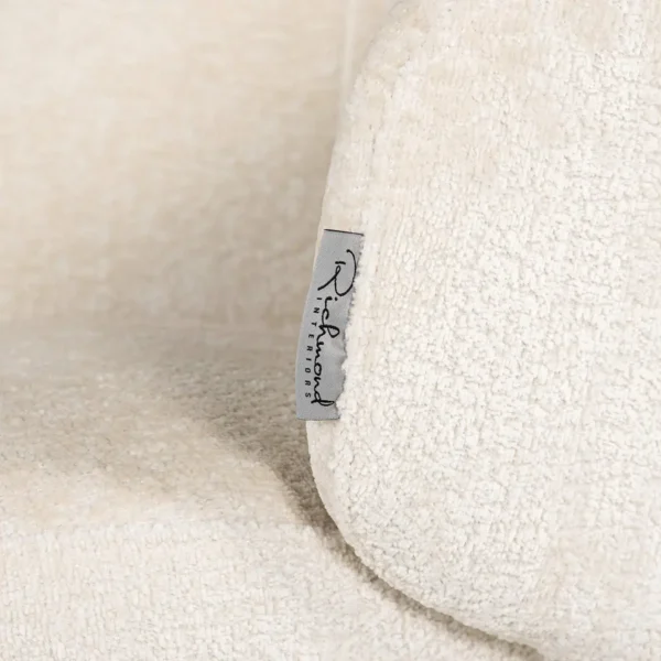 Scaun dining alb din tesatura chenille Amphara - imagine 6