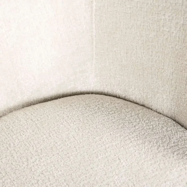 Scaun dining alb din tesatura chenille Amphara - imagine 5