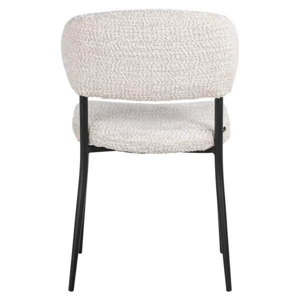 Set 2 scaune dining crem din tesatura boucle Bea - imagine 4