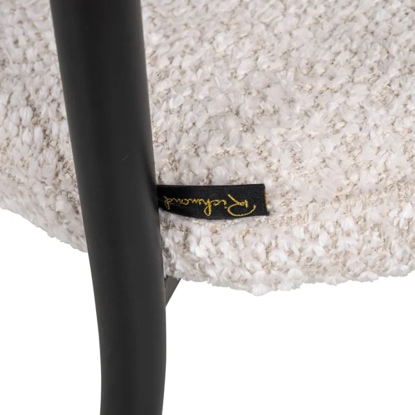 Set 2 scaune dining crem din tesatura boucle Bea - imagine 6
