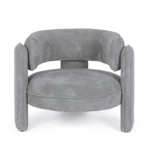 Fotoliu gri din tesatura texturata Aisha