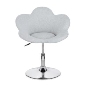 Set 2 scaune reglabile gri din tesatura Fleur Chrome