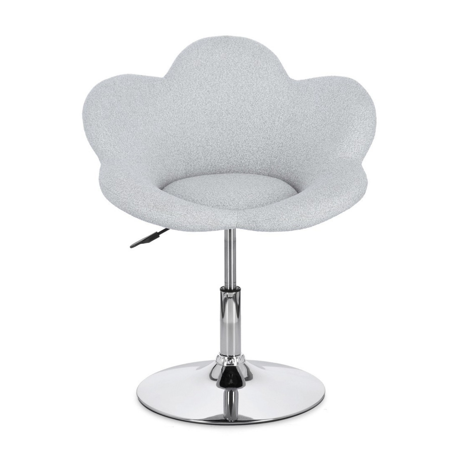 Set 2 scaune reglabile gri din tesatura Fleur Chrome