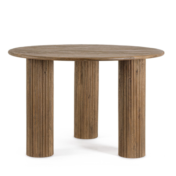 Masa dining rotunda maro din lemn Ø120 Dacca
