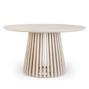 Masa dining rotunda bej natur din lemn de mango Ø130 Odion