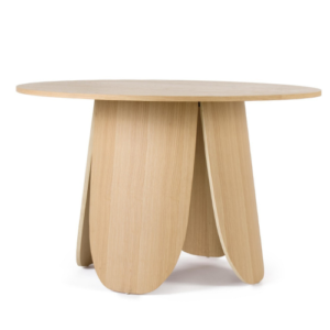 Masa dining rotunda bej natur din MDF Ø120 Jordyn