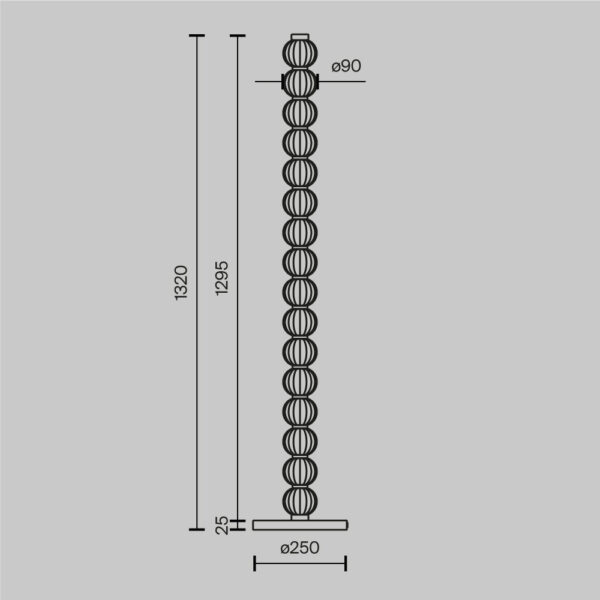 Lampadar auriu cu led Amulet MOD555FL-L23G3K - imagine 6