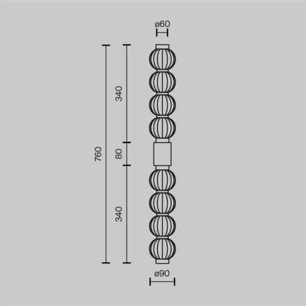 Aplica de perete aurie cu led Amulet MOD555WL-L13G3K - imagine 5